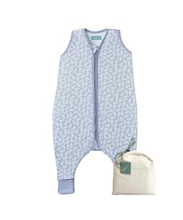Molis & Co.Baby sleeping bag with feet.0.5 Tog.Size: 80 cm.Ideal for summer.Blue garden.100% cotton (Oeko-Tex 100).Blue Garden 80 cm (2 years)
