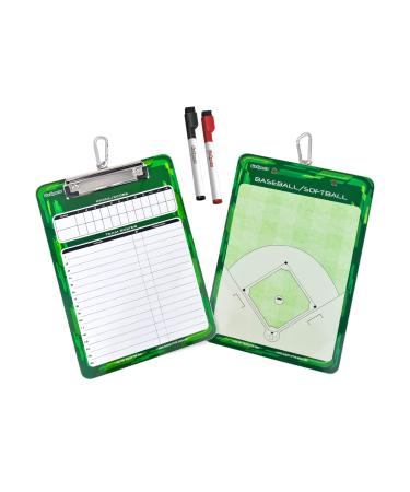 GoSports Dry Erase Coaches Board with 2 Dry Erase Pens Baseball / Softball Mini