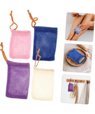 FOYTOKI 8pcs Soap Bag Foaming Net Mesh Soap Savers Pocket Organizer Pouch Bath Scrubber Sisal Soap Bag Nylon - Buy Online on GoSupps.com