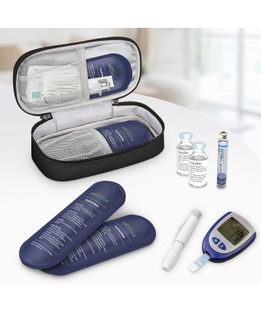 MEDMAX Insulin Travel Case Ice Packs - Reusable Cooler for Diabetic Supplies (2 Packs) - Buy Online on GoSupps.com