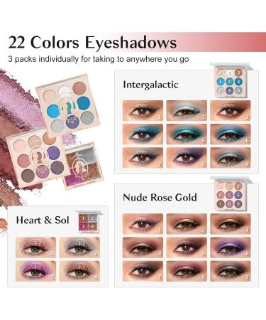 Color Nymph All-in-One Makeup Kit for Teens | 18 Eyeshadows Glitter Lip Gloss & Blush - Perfect Beginner Makeup Set for Girls - Buy Online on GoSupps.com