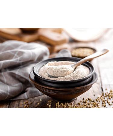 Organic Hulled Buckwheat Flour 1lb | Non-GMO & Kosher | Gluten-Free Wheat Flour Substitute for Pancakes & Noodles - Buy Online on GoSupps.com