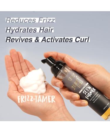 EBIN NEW YORK 24 Hour Tamer Set - Foamer Frizz-Tamer 3.38oz | Tame Frizz & Flyaways Moisturize with Non-Greasy Lightweight Formula | Enhance Shine & Soft Finish - Buy Online on GoSupps.com