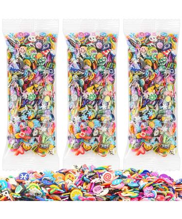 3000 Pcs Nail Art Slices,FANDAMEI Cute Design 3D Nail Art Stickers Fruits Animals Flowers Nail Art Slices for DIY Crafts, Nail Art and Cellphone Decoration