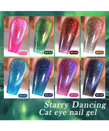 Magnetic - 8 Bottles of Magnetic Glitter Gel Long-Lasting Finishing Manicure Accessories for Women and Girls - Buy Online on GoSupps.com