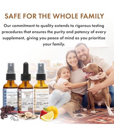 Antioxidant Powerhouse Bundle - Elderberry Raw Vitamin C Mushroom Complex - Nutriments Phytonutrients & Cognitive Well-Being All in One Package - Multivitamins - 2 Fl Oz - 240 Days Supply b) Elderberry Mist-Mushroom Comp  - Buy Online on GoSupps.com