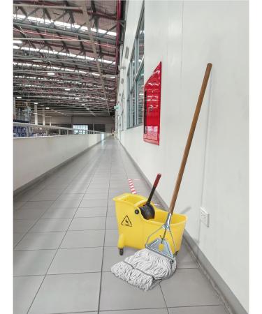 ILOT 59 Commercial Mop Stick Quick Change Handle Pack of 2 - Industrial Steelhead with Wooden Handle for Floor Cleaning - Heavy Duty Wet Mops (2 Pack) - Buy Online on GoSupps.com