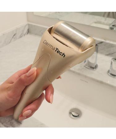 Cold Therapy Facial Ice Roller | Stainless Steel Face Massager for Puffiness Relief | Aesthetic Gold Ice Roller for Face & Eyes - Buy Online on GoSupps.com