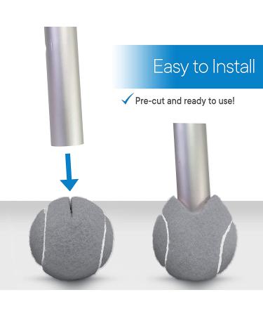 RMS Walker Glide Balls - Set of 4 with Precut Opening, Easy Installation, Grey - Buy Online on GoSupps.com