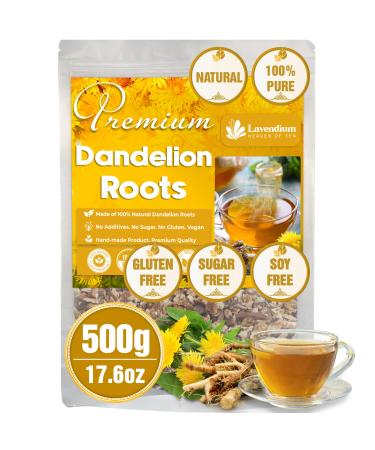 Lavendium Premium 500g Natural Dandelion Root 100% Natural & Pure from Dandelion Root Dandelion Herbal Tea No Additives No Caffeine Vegan