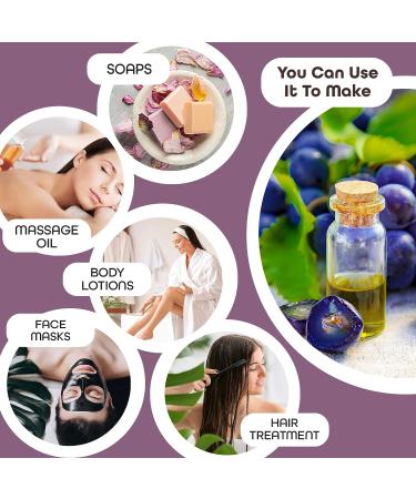 Pure Grapeseed Oil 4 oz - Cold Pressed Extract for Essential Oils, Skin Moisturizer, Massage, Aromatherapy & Hair Growth - Buy Online on GoSupps.com