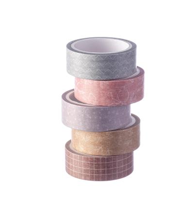 DIVERSEBEE Pastel Washi Tape Set - 5 Rolls Decorative Craft Tape for Scrapbooking, Journaling & Gift Wrapping (Forest) - Buy Online on GoSupps.com