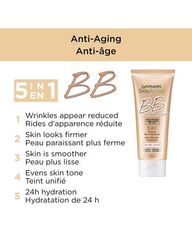 Garnier SkinActive BB Cream 5-in-1 Anti-Aging LightMedium 2.5 fl oz â€“ Perfect Skin Solution - Buy Online on GoSupps.com