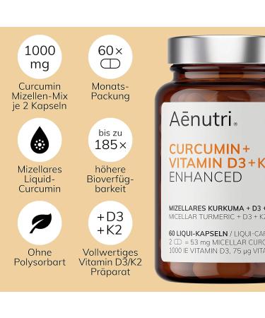 Buy NEW Curcumin Plus - High Dose Liquid Turmeric with Vitamin D3 & K2 | No Polysorbate No Piperine | 60 Capsules - Lab Tested Quality from DE | International Shipping Available - Buy Online on GoSupps.com