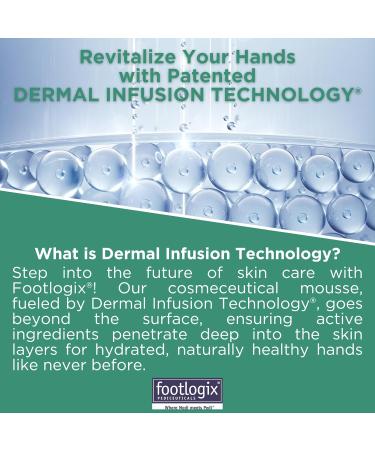 Footlogix Hydrating Hand Mousse - Deep Hydration with Dermal Infusion Technology | Fast-Absorbing Urea-Enriched Formula | 4.23 oz - International Shipping Available - Buy Online on GoSupps.com
