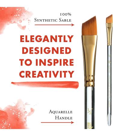 Princeton Heritage 4050 Synthetic Sable Angle Watercolor Brush - 1/2 Inch - Buy Online on GoSupps.com