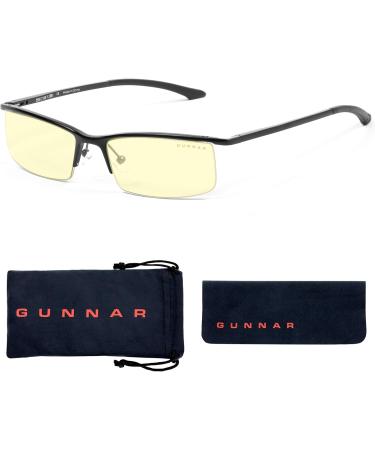 GUNNAR Premium Gaming Glasses | Blocks 65% Blue Light | Emissary Onyx Amber Tint Frame | Shop Internationally - Buy Online on GoSupps.com