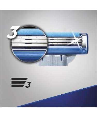 Gillette Mach3 Turbo Razor Blades for Men - Pack of 8 - Turbo 8 Count - Buy Online on GoSupps.com