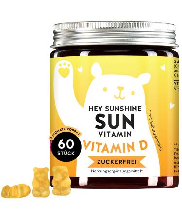 Vitamin D3 - Highly dose for strong bones immune system & well -being - Depot with 1000ie - Support in the event of deficiency - sun vitamin - 60 pieces - vegetarian - sugar -free - Bears with benefits
