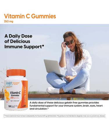Doctor's Best Vitamin C Gummies - 250 mg Orange Bliss, 120 Count for Immune Support - Buy Online on GoSupps.com