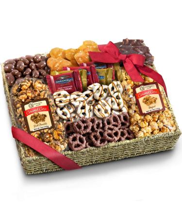 Chocolate Caramel and Crunch Grand Gift Basket for Christmas, Holiday, Snack, Business, Office and Family All Occasions Basket