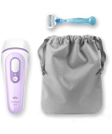 Braun IPL Silk Expert Pro 3 - Permanent Hair Removal Device | Venus Razor Alternative for Women | PL3011 White/Purple Gift - Buy Online on GoSupps.com