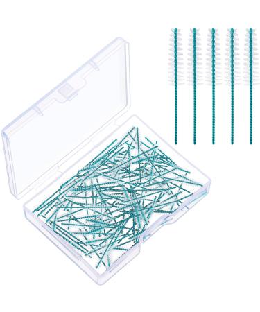 Interdental Brush Teeth Soft Dental Picks Tooth Floss Interdental Brush Betweens Interdental Brush Refills White Refills for Tooth Cleaning (Tight 100 Pieces)