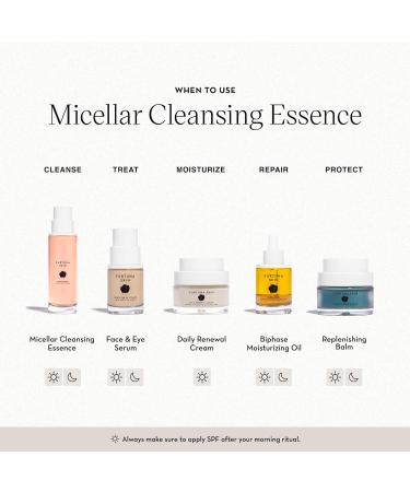 Furtuna Skin Micellar Cleansing Essence Water - Dual-Use Cleanser & Toner Nutrient-Rich pH Balanced Organic Botanicals Dermatologist Approved 3.3 Fl Oz (Pack of 1) - Buy Online on GoSupps.com