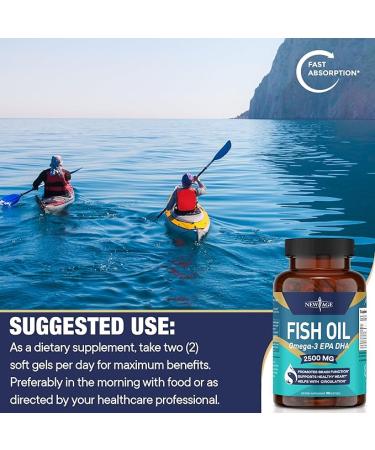 NEW AGE Omega 3 Fish Oil 2500mg Supplement Immune & Helath Support â Promotes Joint  Eye & Skin Health - Non GMO - EPA  DHA Fatty Acids Gluten Free (90 Softgels (Pack of 1)) - Buy Online on GoSupps.com