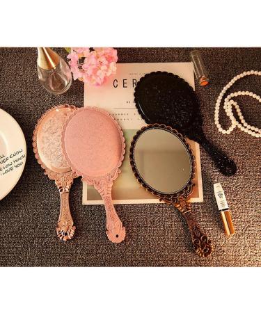 KABAKE Handheld Mirror with Handle | Small Vintage Makeup Cosmetic Mirror for Women | Bronze Compact Travel Packet Mirror - Buy Online on GoSupps.com