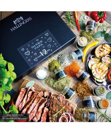 Hallingers Thanks Papa - Handmade Father's Day Spice Gift Set | 12 Global Spices | Perfect for Father's Day Mother's Day & New Home Anniversaries - Buy Online on GoSupps.com