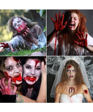 Fake Blood Set - 60ml Spray, 60ml Dripping, 40ml Gel Blood for Halloween Makeup & Costumes - Buy Online on GoSupps.com