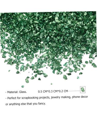 1 Glass Chip Nail Sprinkles Rhinestones for Nails Vintage Nail Charm Nail Crushed Glass Punk Accessories 3D Nail Charm Resin Filler Gems for Nails Bulk Chips Nail Stickers Manicure 0.5X0.3cm Green - Buy Online on GoSupps.com