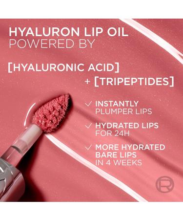 L'Oreal LOr al Paris Plump Ambition Lip Oil with Hyaluronon fuller & smoother lips without compromises Intensive feeling with hyaluronic acid up to 24H moisture color 650 Nude Macaron 5 m - Buy Online on GoSupps.com
