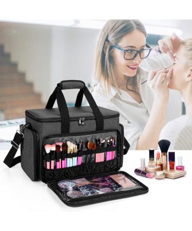 BAFASO Black Makeup Bag - Cosmetic Organizer for Women & Girls | Ideal Storage for Makeup & Accessories - Buy Online on GoSupps.com