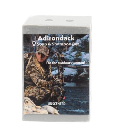 ADK Hunter Women Unscented Camo Soap Bar Artisan All-Natural Hunting Soap 3-in-1 Body Wash Soap Shampoo and Conditioner with Activated Charcoal is a No Odor Human Scent Removal Gift 4 Oz