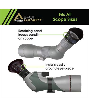 Alpine Innovations SpotSlicker Bandit - Water-Resistant Spotting Scope Eyeshield | Reduce Glare, Eye-Strain | One Size Fits All - Buy Online on GoSupps.com