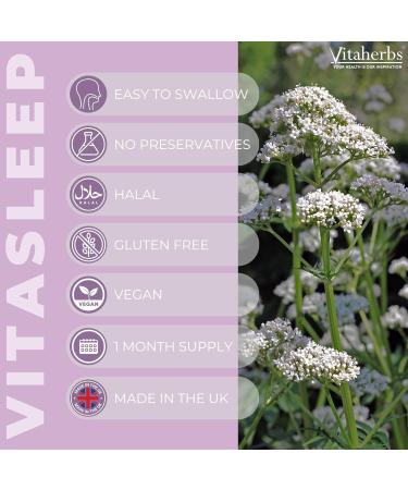 Vitaherbs Valerian Tablets 2000mg - 30 Vegan Tablets | High Strength Valerian Root Extract | Premium Quality | Made in UK - Buy Online on GoSupps.com
