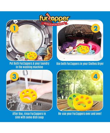 FurZapper Pet Hair Remover Double Pack - 2 Pack Pet Hair Remover Set - Buy Online on GoSupps.com