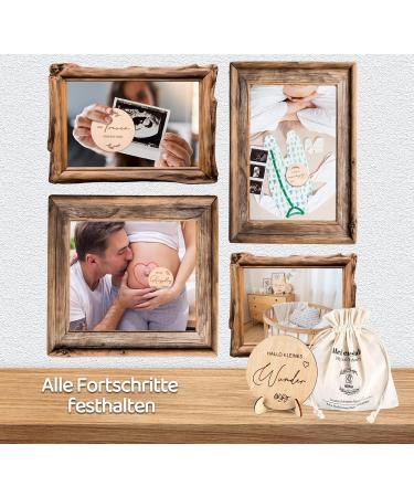 Houism Meilensteinkarten Schwangerschaft - 30 nachhaltige Holz-Meilensteine kreative Geschenkideen fr werdende Mtter & Eltern | Schwangerschaft verknden - Buy Online on GoSupps.com