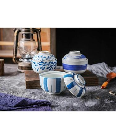  Salad Bowl Pasta Bowls Ceramic Stew Pot Soup Bowl with Lid 230ML Stew Pot Tableware Egg Cup Household Kitchen Supplies Snack Bowl Soups and Salads Bowls - Buy Online on GoSupps.com