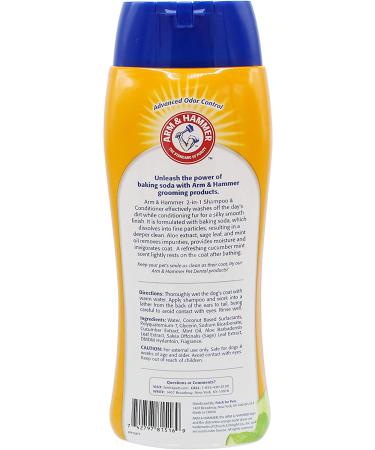Arm & Hammer 2-in-1 Pet Shampoo & Conditioner - Cucumber Mint, 20 fl oz - Buy Online on GoSupps.com