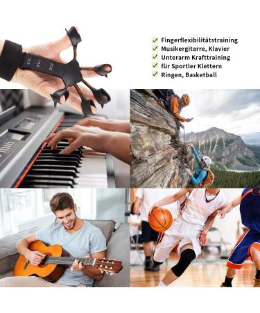 Joerres Finger Trainer & Hand Gripper - 6 Resistance Levels for Hand Pain Relief & Strength Training (2 Pack) - Black & Gray - Buy Online on GoSupps.com