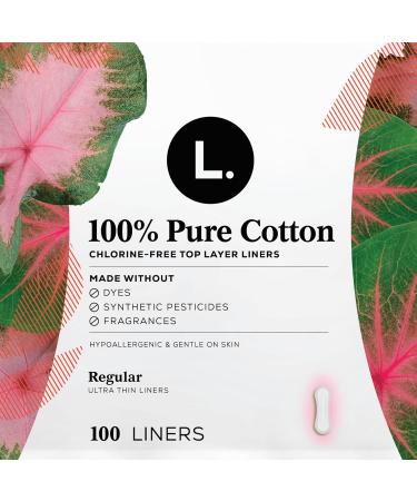 This is L. Organic Cotton Ultra Thin Liners for Women Regular Absorbency 100 Count Liners 100ct - Buy Online on GoSupps.com