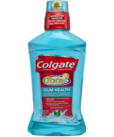 Colgate Total Gum Health Antiplaque Mouthwash Clean Mint 16.90 oz (Pack of 3)
