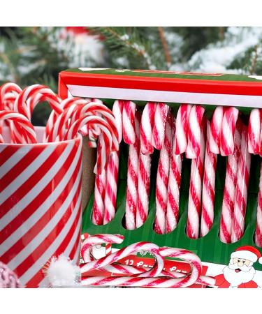 Mijoma Canmate Strawberry Candy Canes - Red/White Striped - Natural Colors - Perfect Christmas Tree Decorations & Gift Hangers - Coxy Christmas (72 x 12g) - Buy Online on GoSupps.com
