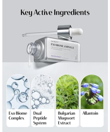 DR.PEPTI Exo Biome Ampoule - Korean Face Serum with Microbiome Fermented Galactomyces Lactobacillus Peptides Niacinamide Firming Elastic Thread Formula for Dull Aging Skin 1.69 fl.oz. - Buy Online on GoSupps.com