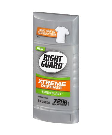 Right Guard Xtreme Defense Antiperspirant Deodorant - Invisible Solid Stick Fresh Blast - 2.6 oz - Long-Lasting Protection International Shipping Available - Buy Online on GoSupps.com