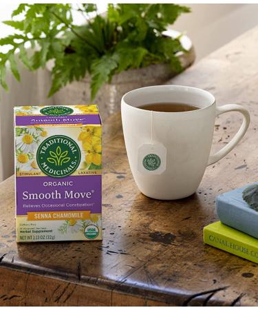 Traditional Medicinals Organic Smooth Move Senna Chamomile Herbal Tea - 16 Tea Bags - Buy Online on GoSupps.com