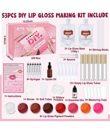 JCOOS DIY Lip Gloss Kit - Create Shimmery Lip Gloss with Supplies & Empty Tubes - Perfect Gifts for Women & Teens - Buy Online on GoSupps.com